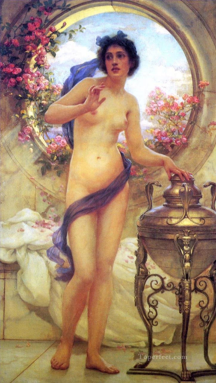 realism beauty nude girl Ernest Normand Victorian Oil Paintings